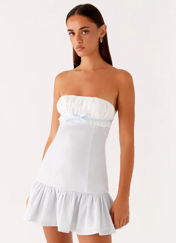  Purpose Mini Dress - Blue White Stripe