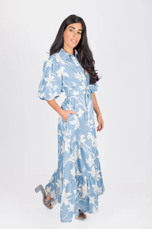  ALICE DRESS SHORT SLEEVE (WHITE DENIM)