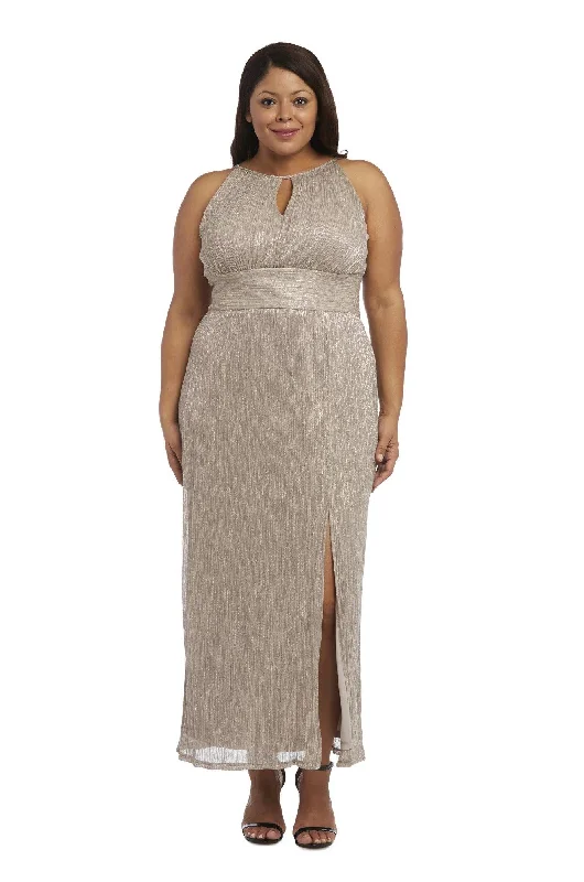 Maternity cocktail dress with sequin embellishments R&M Richards 9283W Long Plus Size Metallic Dress Maternity cocktail dress with sequin embellishments R&M Richards 9283W Long Plus Size Metallic Dress