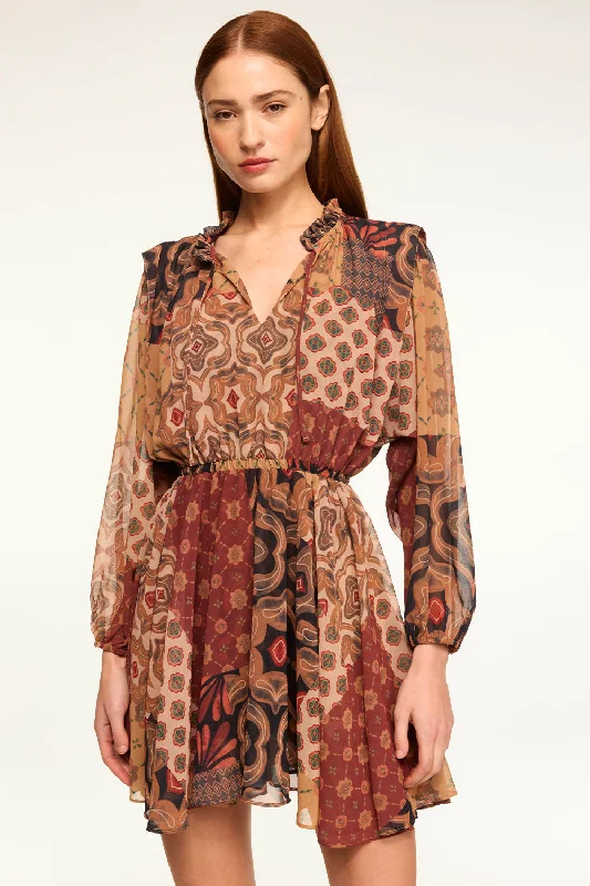 Mini dresses with geometric prints for a modern aesthetic MOLLY DRESS