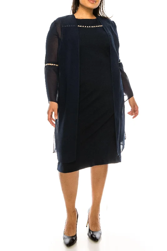 Maternity dress for a brunch with friends Maya Brooke Plus Size Short Jacket Dress 29543 Maternity dress for a brunch with friends Maya Brooke Plus Size Short Jacket Dress 29543