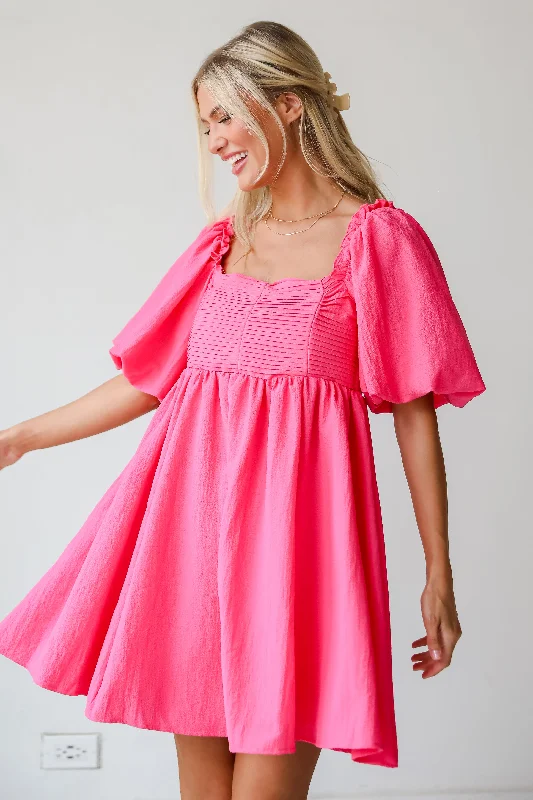  FINAL SALE - Unlimited Sweetness Pink Babydoll Mini Dress