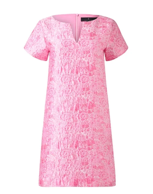  Lulu Pink Jacquard Dress