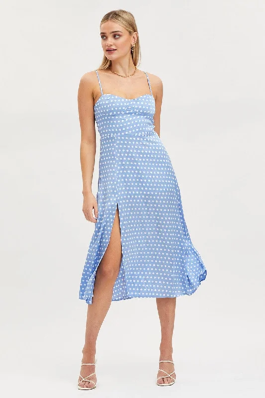 Midi dresses with animal prints for a bold and confident appearance Polka Dot Midi Dress Sleeveless Sweetheart Neckline Midi dresses with animal prints for a bold and confident appearance Polka Dot Midi Dress Sleeveless Sweetheart Neckline