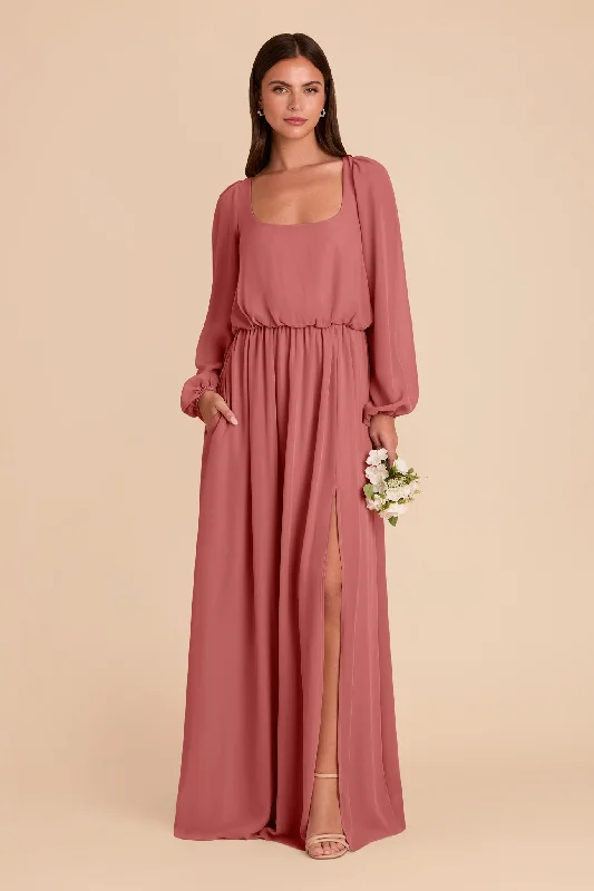 Maternity dress for a family photoshoot Eloise Chiffon Dress - Mulberry