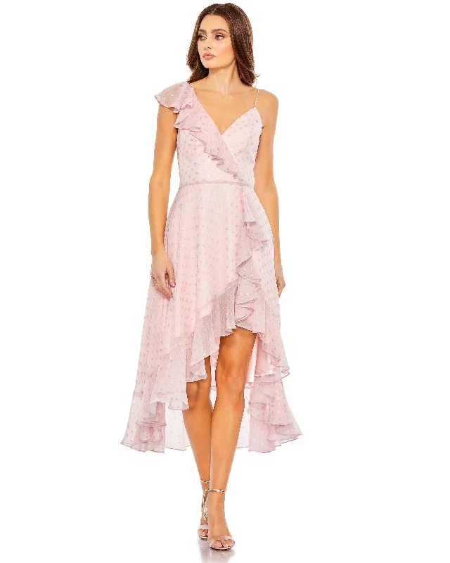 Maternity dress for a baby's first train journey Mac Duggal High Low Chiffon Ruffled Dress 70163 Maternity dress for a baby's first train journey Mac Duggal High Low Chiffon Ruffled Dress 70163