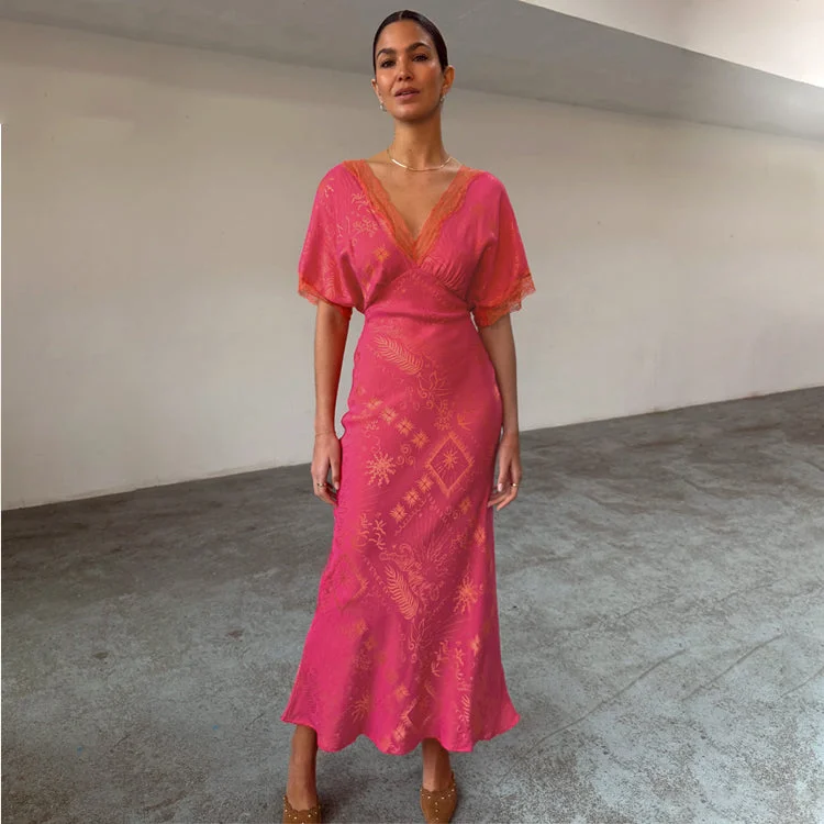 Plaid midi dresses for a fall - themed family gathering Pink Safari Thea Maxi Dress Plaid midi dresses for a fall - themed family gathering Pink Safari Thea Maxi Dress
