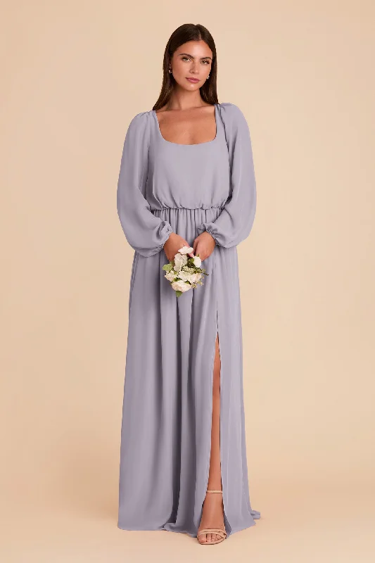 Maternity dress for a picnic in the park Eloise Chiffon Dress - Dusty Lilac