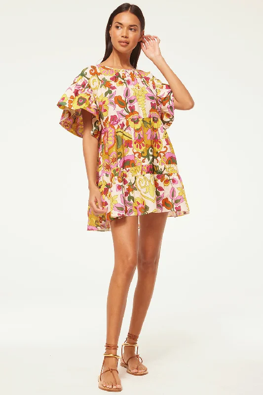 Mini dresses with asymmetric hems for a fashion - forward look MABEL DRESS