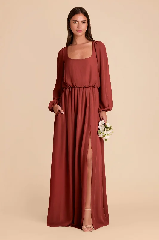 Maternity dress for a baby's first visit to the pool Eloise Chiffon Dress - Spice
