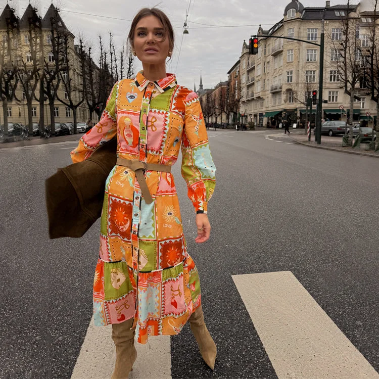 High - low midi dresses with geometric patterns for a modern party Soller Midi Dress High - low midi dresses with geometric patterns for a modern party Soller Midi Dress