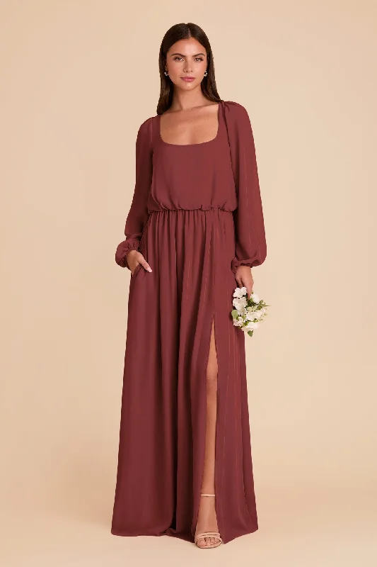 Maternity dress for a baby's first visit to the bird sanctuary Eloise Chiffon Dress - Rosewood Maternity dress for a baby's first visit to the bird sanctuary Eloise Chiffon Dress - Rosewood
