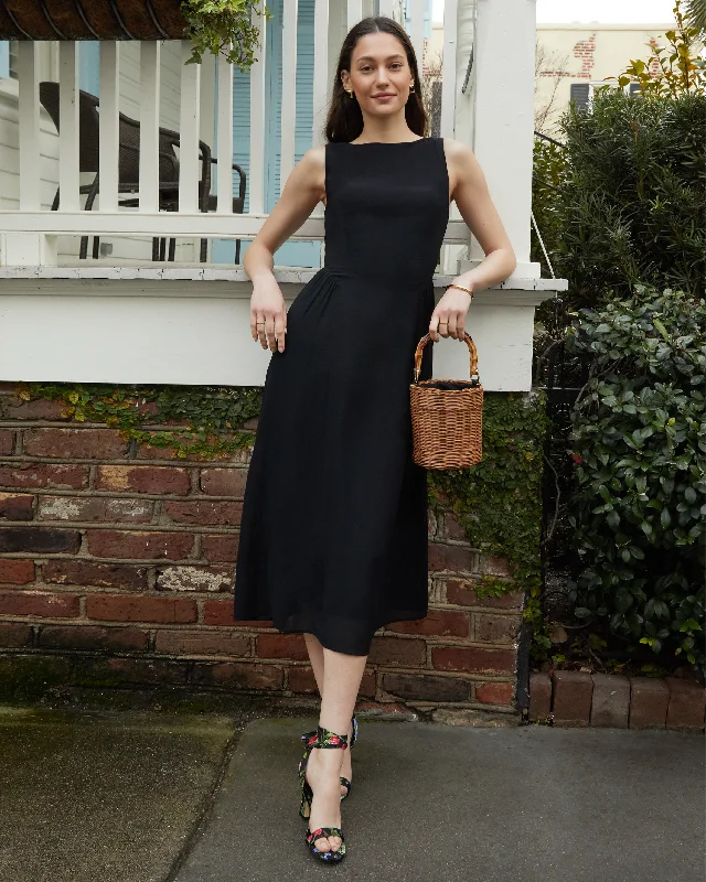 Midi dresses with lace - up fronts for a unique and adjustable style Ryley Dress