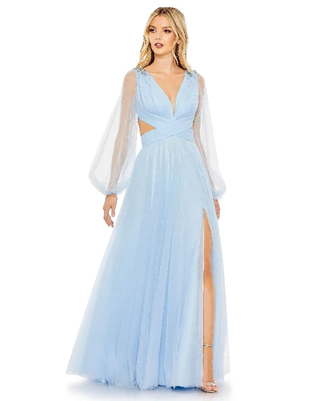 Maternity denim dress for a casual vibe Mac Duggal Long Sleeve Long A Line Dress 50662 Sale Maternity denim dress for a casual vibe Mac Duggal Long Sleeve Long A Line Dress 50662 Sale