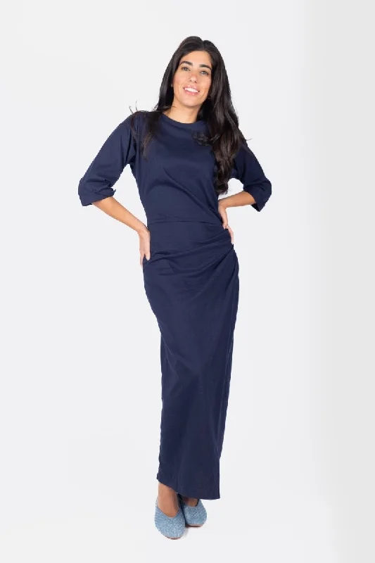  LILA DRESS (NAVY)