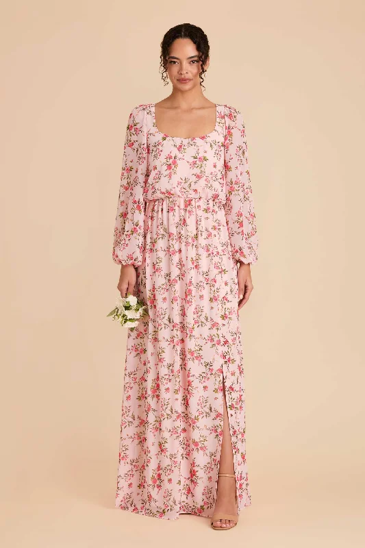 Maternity dress for a baby's first visit to the nature reserve Eloise Chiffon Dress - Wild Rose Garden Maternity dress for a baby's first visit to the nature reserve Eloise Chiffon Dress - Wild Rose Garden