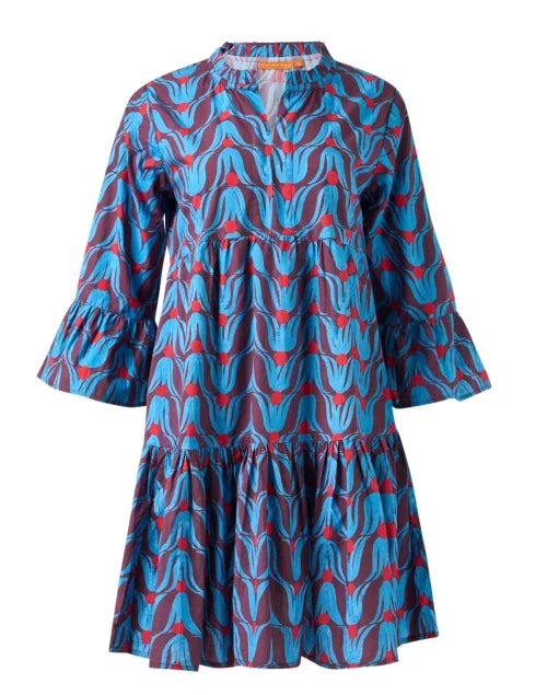 Men's Everyday Dress Shirt - style in Cotton Blend​ Multi Tulip Print Cotton Dress