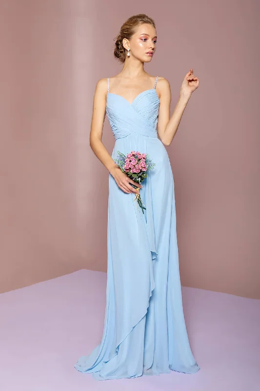 Maternity dress for a fall harvest festival Long Formal Chiffon Dress Bridesmaid