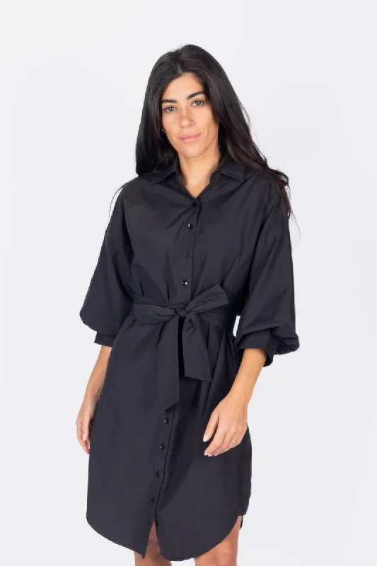 Everyday Dress with UV - protection for Sun - filled Days​ LEIA DRESS (BLACK)