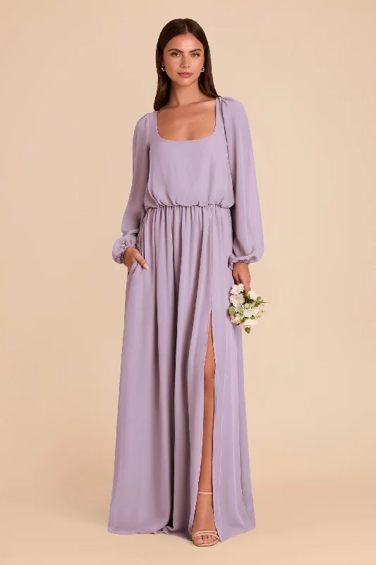Maternity dress for a movie night out Eloise Chiffon Dress - Lavender