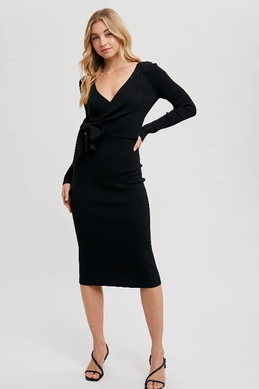 breathable fabric women nursing braBlack Long Sleeve Fitted Dress