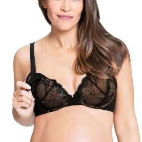 Cake Truffles Molded Lace Cup Plunge Nursing Bra