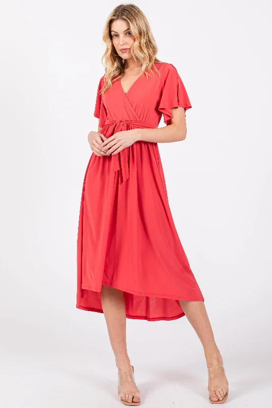 anti - bacteria odor resistant women nursing braCoral Flutter Sleeve Waist Tie Nursing Dress anti - bacteria odor resistant women nursing braCoral Flutter Sleeve Waist Tie Nursing Dress