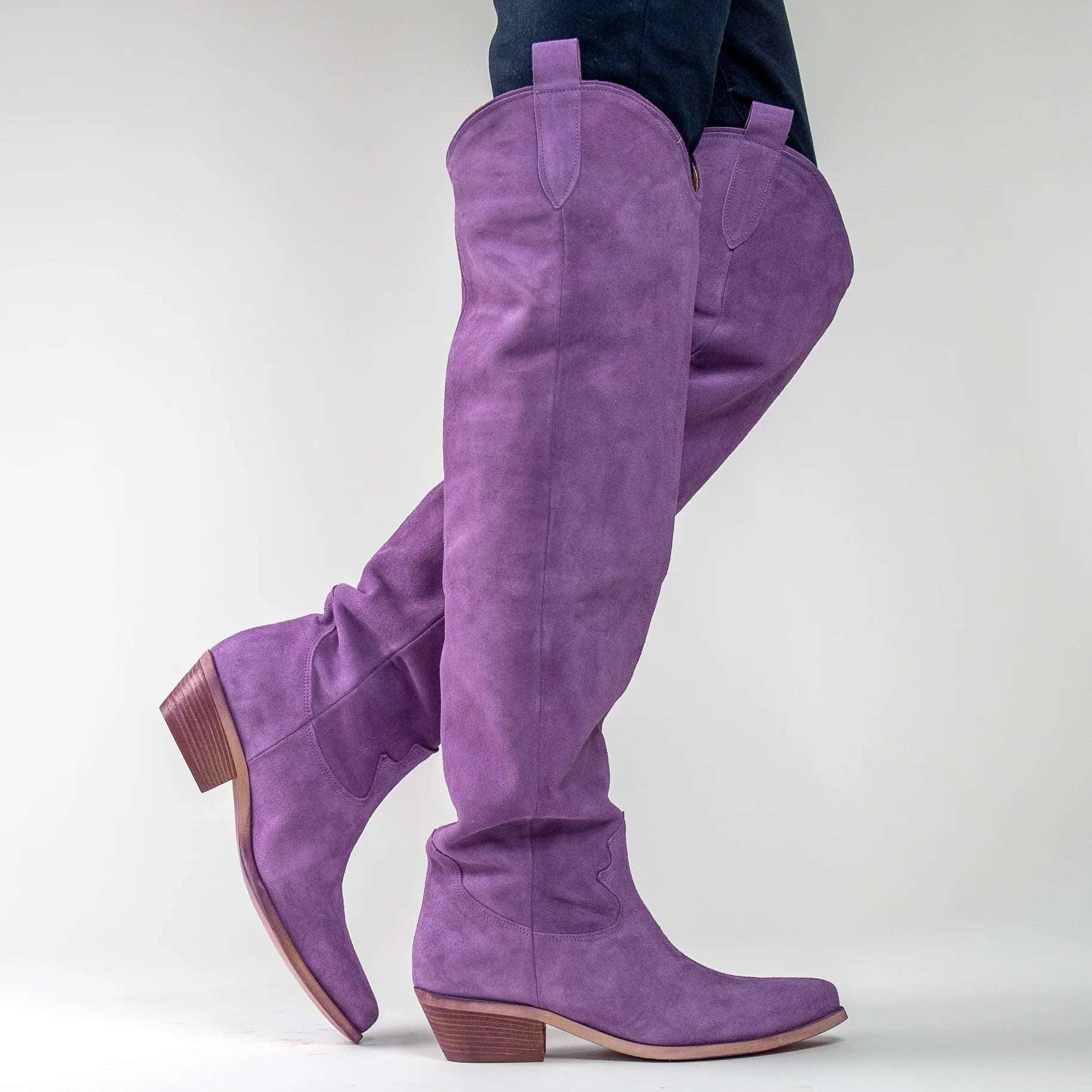 Cynthia Richard Laramie Suede Boot - Lilac Purple