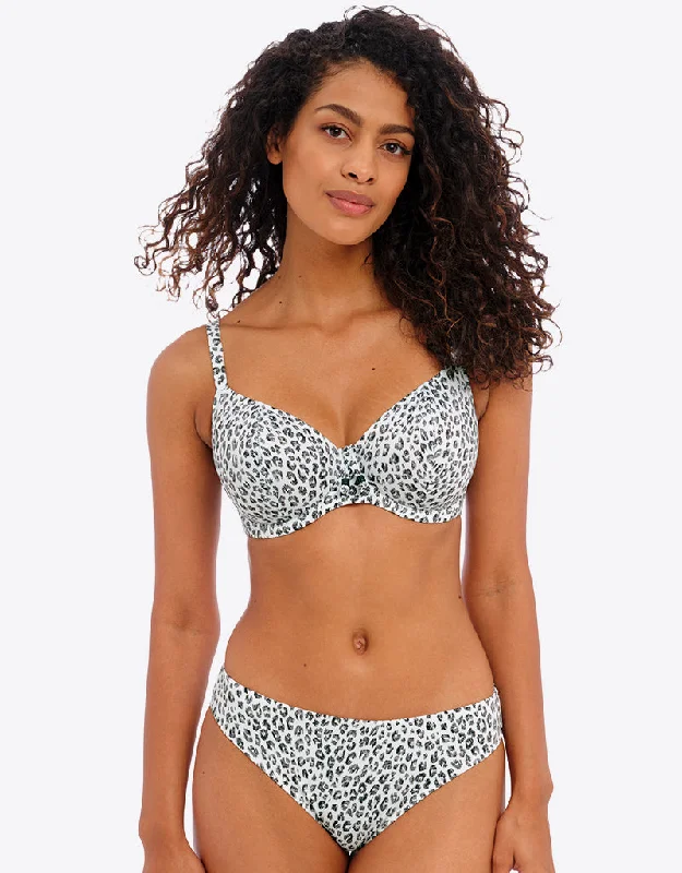 Freya Cala Selva Plunge Bikini Top Leopard