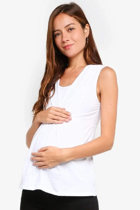 wireless women nursing bra for a natural feelKnitted Sleeveless Alexandra Empire Nursing Top White wireless women nursing bra for a natural feelKnitted Sleeveless Alexandra Empire Nursing Top White