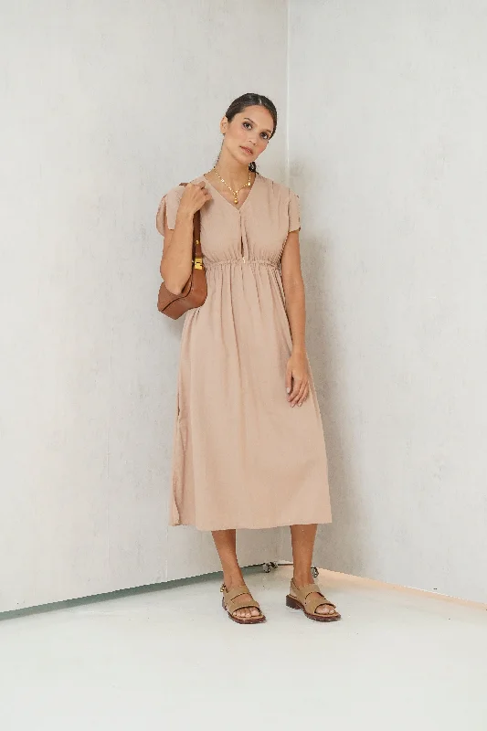 Layla Nursing Dress        (Tortilla Nude)