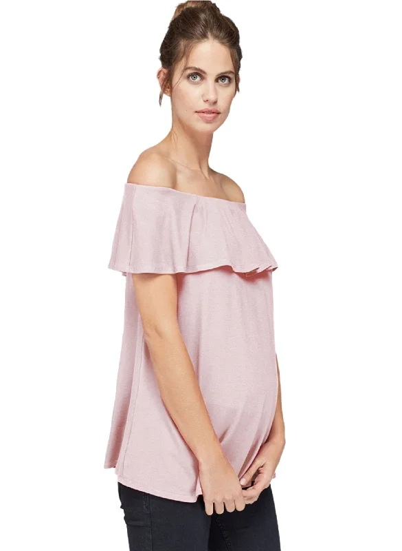 Mari Maternity Top - Cloud Pink