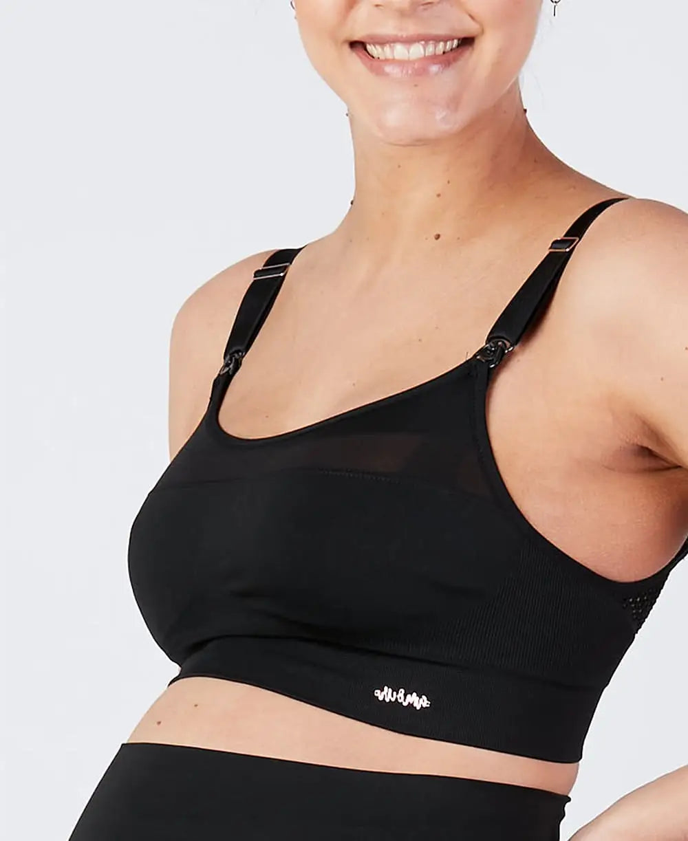 designer women nursing braMaternity and nursing sport bra Woma black