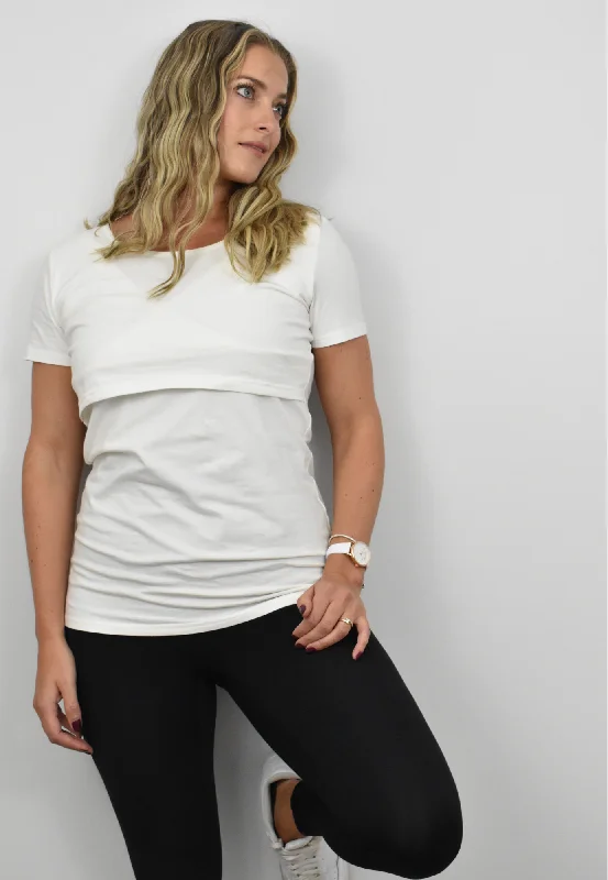supportive eco - friendly women nursing braJenny Short Sleeve Nursing Tee