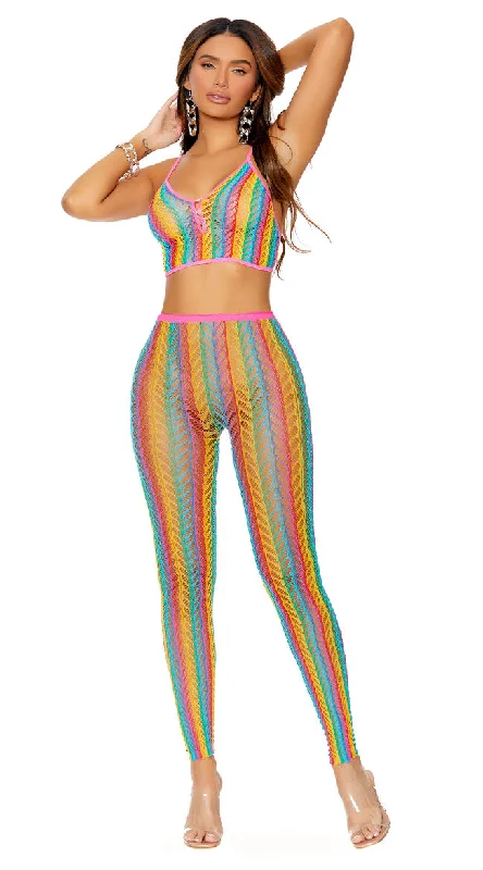 solid color women bra and panty sets in pastel shadesRainbow Lust Pant Set