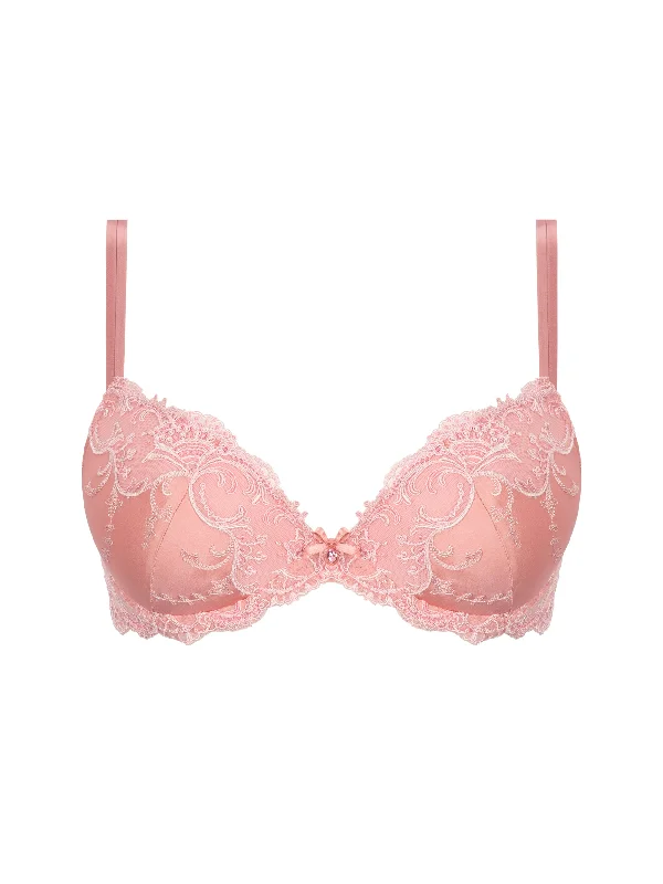 see through women lingerie styles for allureSplendeur Soie Pink Contour Plunge Bra see through women lingerie styles for allureSplendeur Soie Pink Contour Plunge Bra