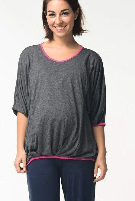 affordable women nursing braMadge Zip Maternity Top Grey