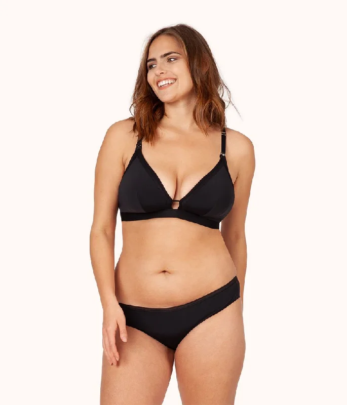 The Busty Maternity Bralette: Jet Black