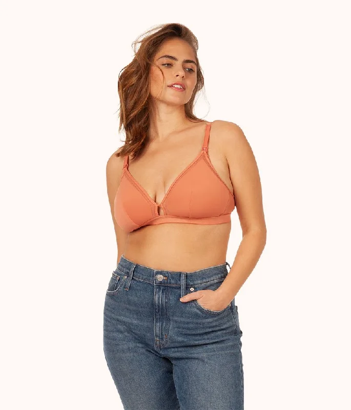 The Busty Maternity Bralette: Terracotta