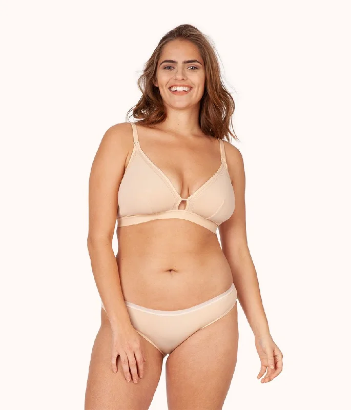 The Busty Maternity Bralette: Toasted Almond