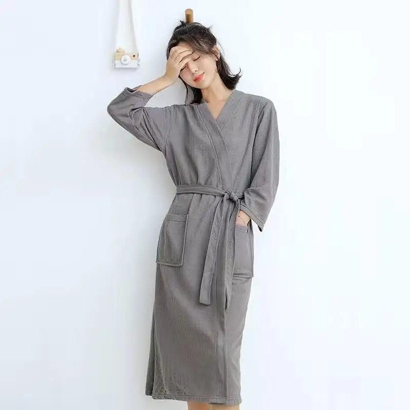 Women Grey Kimono Bath Gown