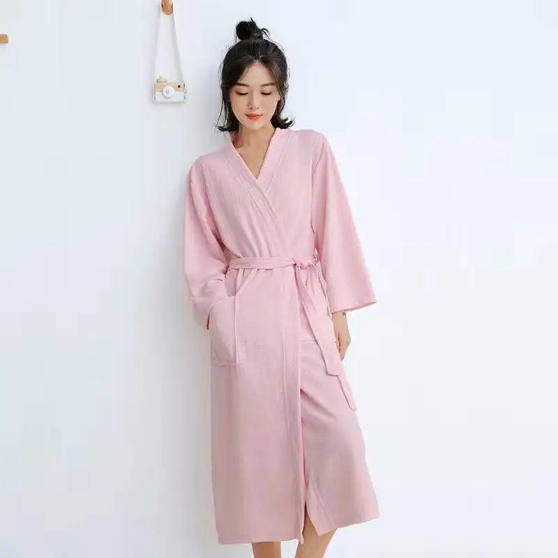 Women Pink Kimono Bath Gown