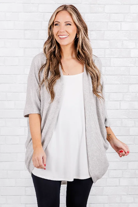 button down women cardigan with vintage buttonsDistance Apart Cardigan, Grey