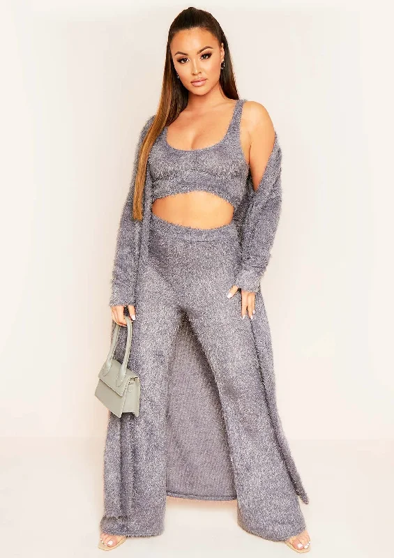 oversized women cardigan for a trendy and cozy lookKara Grey Fluffy Knit Pocket Front Maxi Cardigan oversized women cardigan for a trendy and cozy lookKara Grey Fluffy Knit Pocket Front Maxi Cardigan