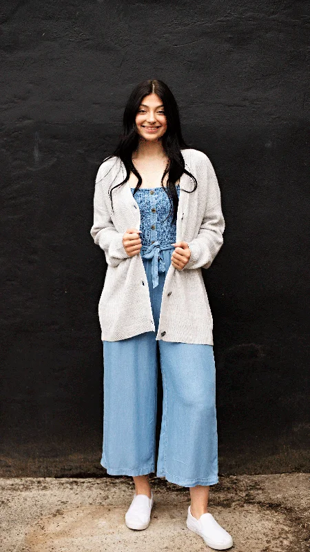 organic cotton women cardigan for an eco - friendly choiceRosa Ribbed Knit Cardigan