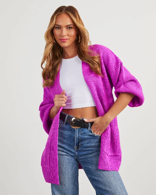 boyfriend style women cardigan for a relaxed fitSidora Pocketed Cardigan