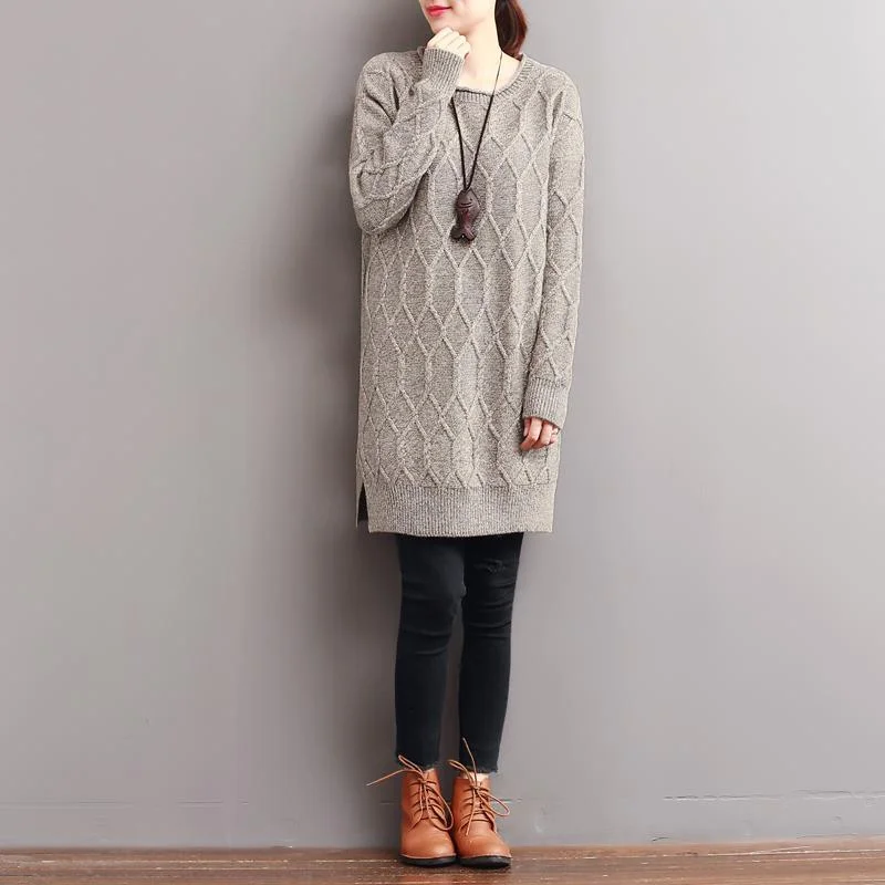 Plus Size Women Dress with a Flattering A - Line Cut for Comfort and StyleKnee - Length Women's Wool Blend Sweater Dresses in Neutral Colorswinter camel cable knit sweater dresses oversized Plus Size Women Dress with a Flattering A - Line Cut for Comfort and StyleKnee - Length Women's Wool Blend Sweater Dresses in Neutral Colorswinter camel cable knit sweater dresses oversized