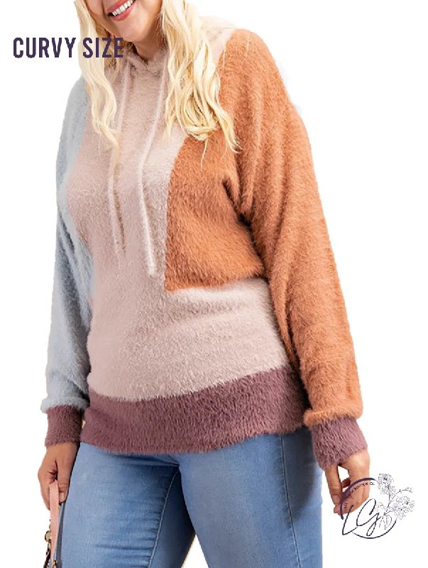 Women's Sequined Trimmed Sweater in Gold for a Glamorous Party LookCurvy More Than Ready Colorblock Sweater Women's Sequined Trimmed Sweater in Gold for a Glamorous Party LookCurvy More Than Ready Colorblock Sweater
