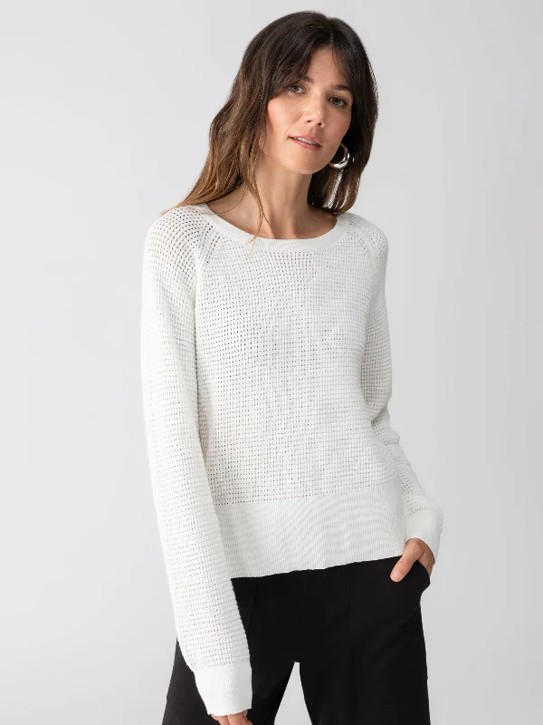 Everyday Openwork Sweater Chalk