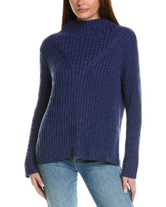 Women's Fuzzy Mohair - Blend Sweater in Light Pink for a Soft and Cozy FeelHannah Rose Chunky Rib Funnel Neck Cashmere-Blend Sweater Women's Fuzzy Mohair - Blend Sweater in Light Pink for a Soft and Cozy FeelHannah Rose Chunky Rib Funnel Neck Cashmere-Blend Sweater